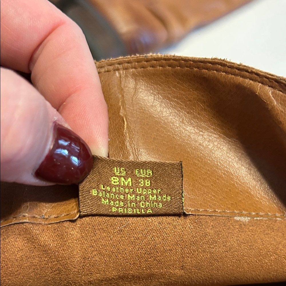 Sam Edelman Women's Priscilla Tall Boots Size 8M Leather Brown Zip Up Logo - Picture 12 of 12
